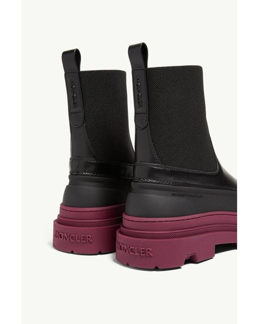 Moncler Brown Vera Edge Leather Ankle Boots
