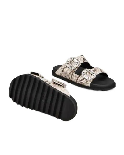 Roger Vivier White Slidy Viv' Mules