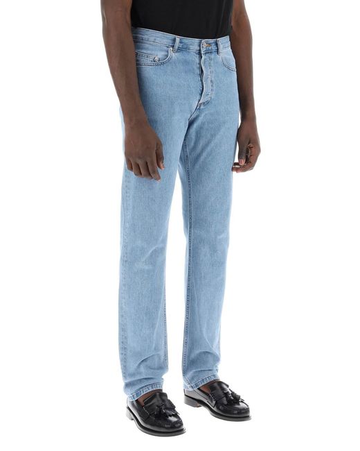 A.P.C. Blue Straight-Leg Jeans for men