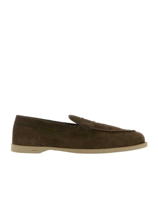 John Lobb Brown Round Toe Pace Loafers for men