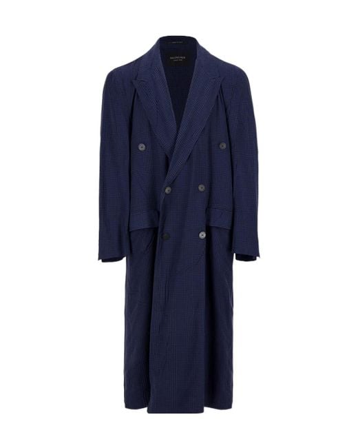 コート BALENCIAGA Midnight Blue Cotton Overcoat Balenciaga Midnight Blue Cotton Overcoat – LOZURI®