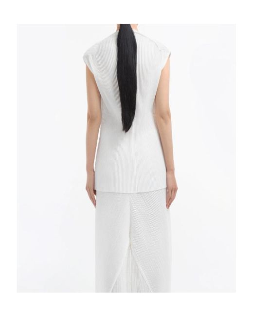 Co. White Cap Sleeve Top