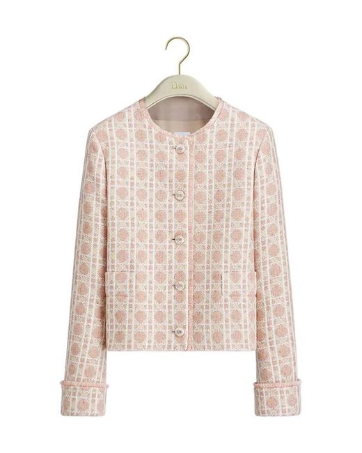 Dior Natural Macrocannage Cropped Jacket