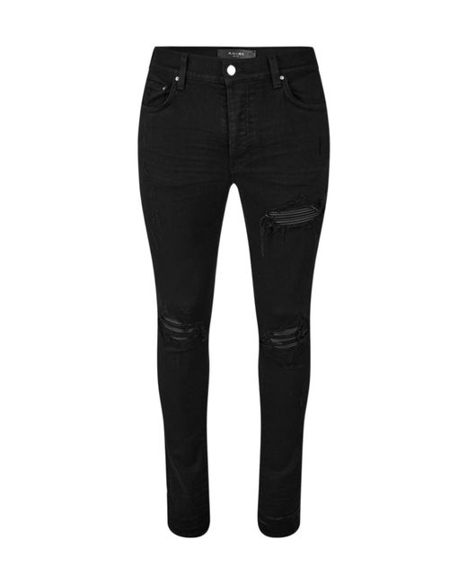 Amiri Black Mx-1 Distressed Jeans for men