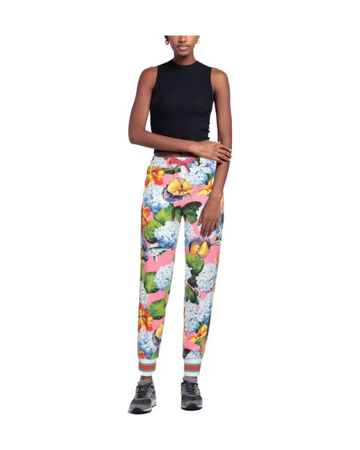 Dolce & Gabbana Blue Printed Casual Trousers