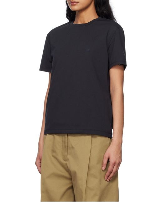 Acne Black Regular Fit T-Shirt for men