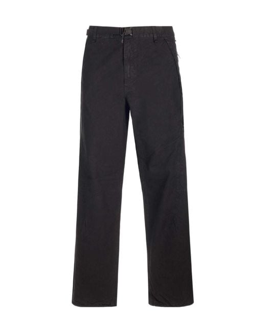 C P Company Blue Belted Straight Leg Pants for men