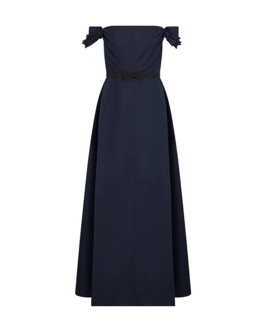 Dior Blue Flared Long Dress