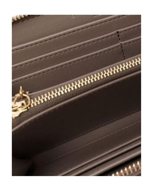 Stella McCartney Pink Logo Perforated Zipped Wallet