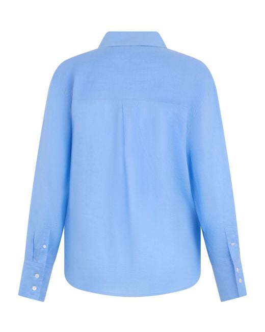 Veronica Beard Blue Asymmetric Crossover Shirt