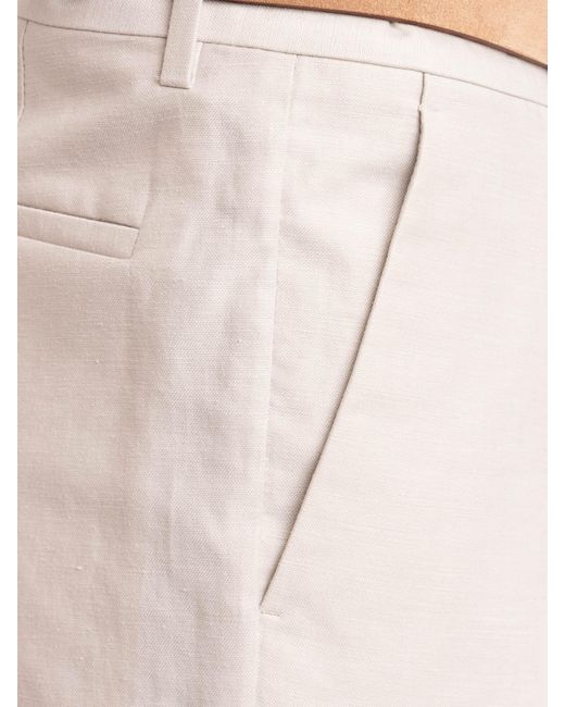 Brunello Cucinelli Multicolor Pleated Turn-Up Trousers for men