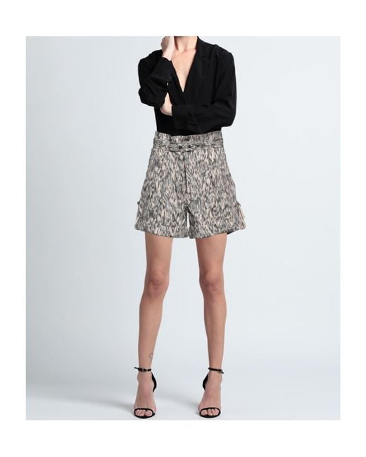 Isabel Marant Gray Camouflage Pattern Shorts