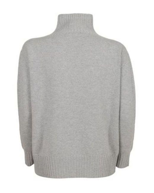 Max Mara Gray Turtleneck Pullover