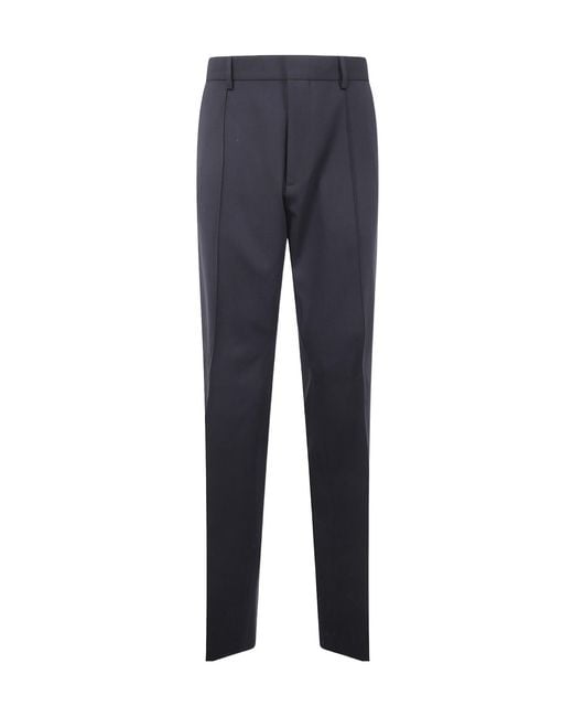 DSquared² Blue Straight Leg Pleated Pants for men