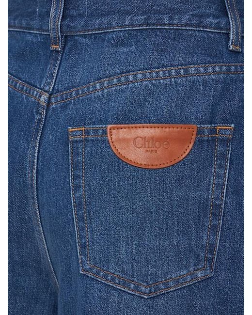 Chloé Blue High Waist Flared Denim Jeans