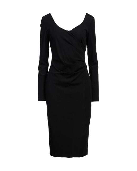 Max Mara Black Light-Colored Bodycon Dress