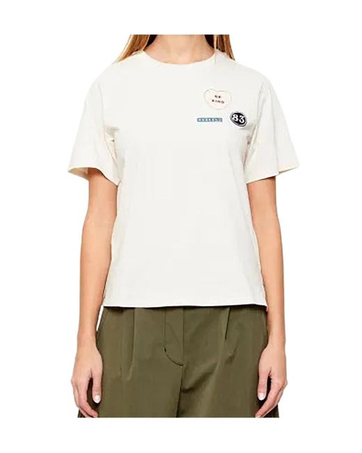 Weekend by Maxmara White Ecru Appliqué T-Shirt