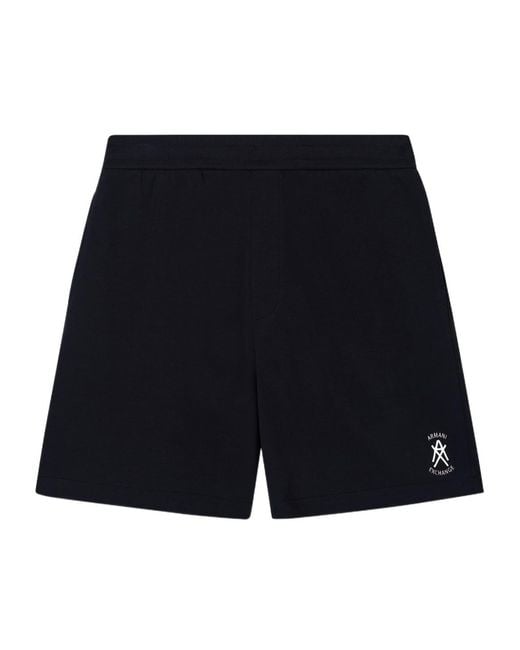 ARMANI EXCHANGE Black Logo-Detail Shorts for men