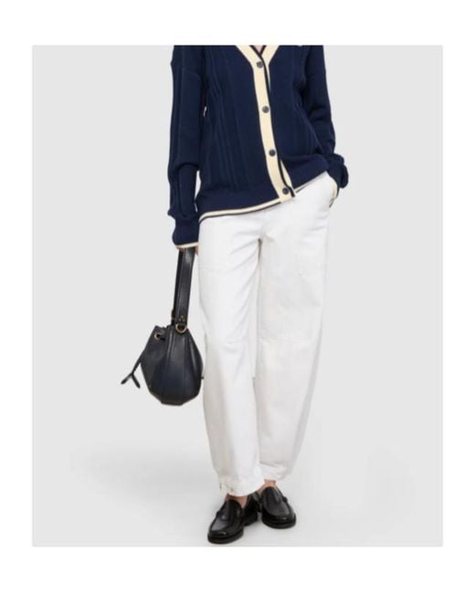 Closed White Rhannon Barrel Cropped Jeans