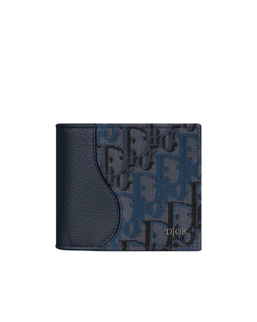 Dior Blue Saddle Bifold Wallet for men