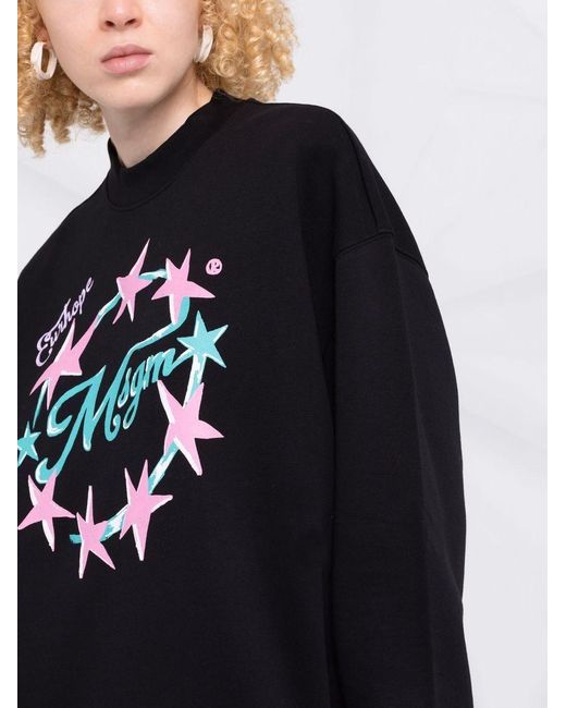 MSGM Black Logo-Print Sweatshirt