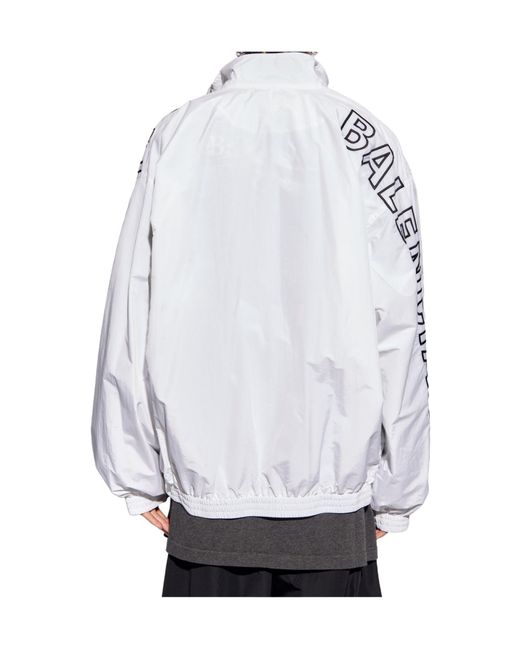 Balenciaga White Logo Printed Jacket for men