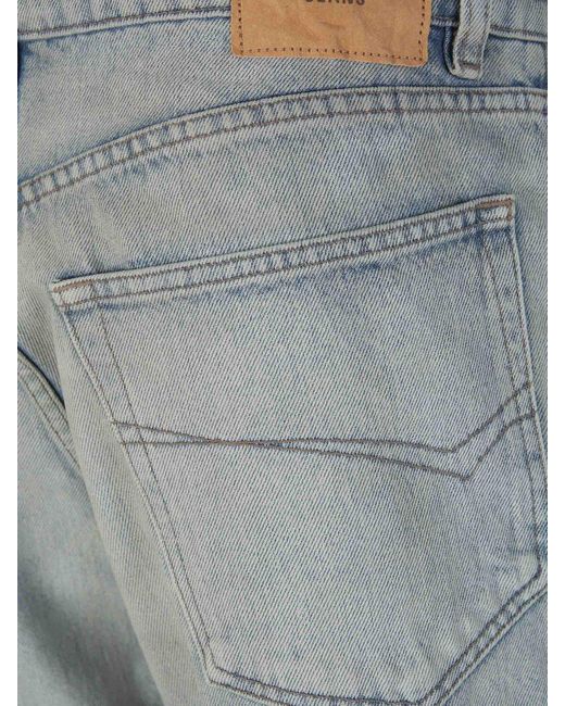 Balenciaga Gray Distressed Straight-Leg Jeans for men