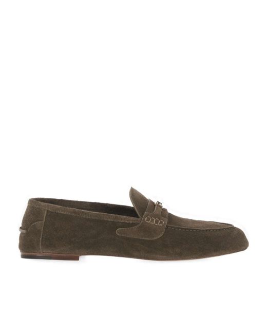Gucci Brown Interlocking G Suede Loafers for men