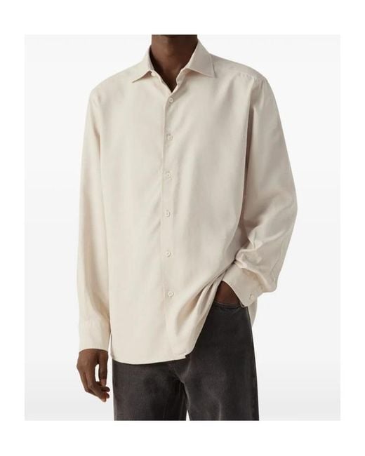 Zegna White Long-Sleeve Shirt for men