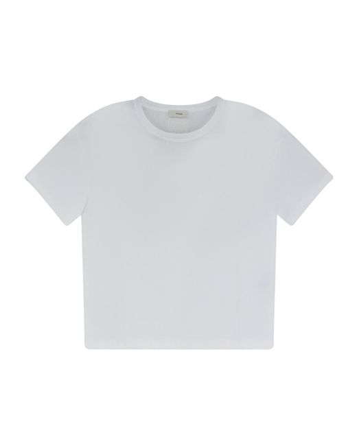 Totême White Totême Crewneck Short-Sleeved T-Shirt