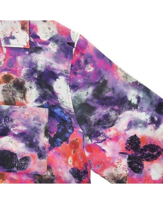 McQueen Purple Mcq Floral Printed Relaxed Fit Shirt