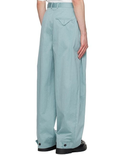 Bottega Veneta Black Cotton Twill Trousers for men
