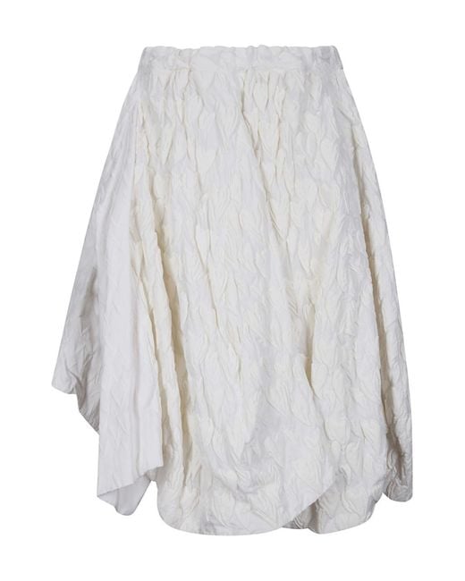 Comme des Garçons White Comme Des Garçons Heart-Detailed Skirt