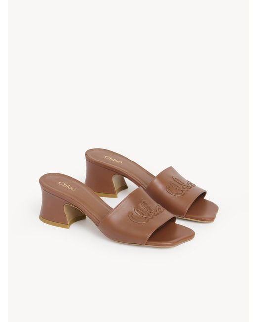 Chloé Brown Chloé Soleil Heeled Mules