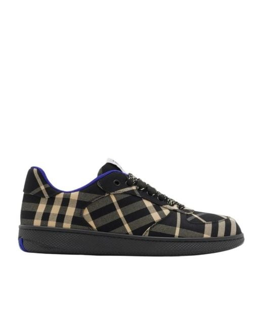 Burberry Black Terrace Check Canvas Sneaker