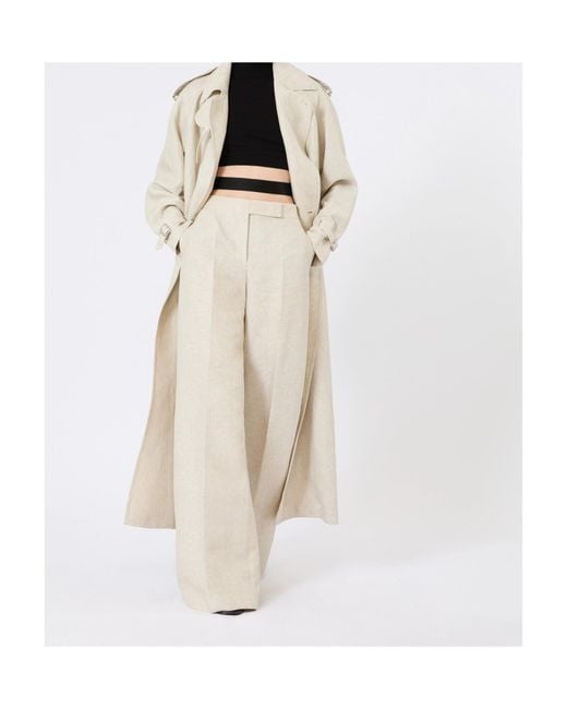 Max Mara White Wide-Leg Trousers