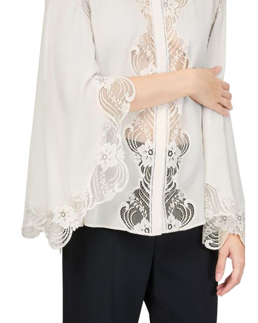 Chloé White High-Necked Long-Sleeved Shirt