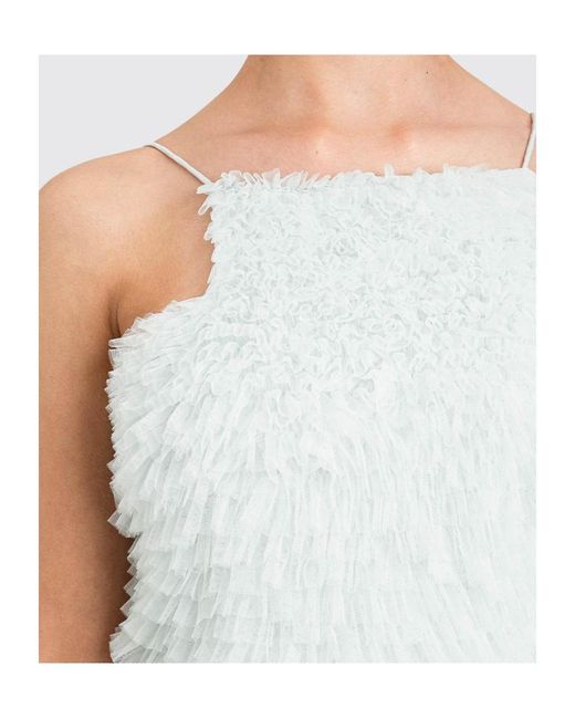 Twinset White Ruffled Mini Dress