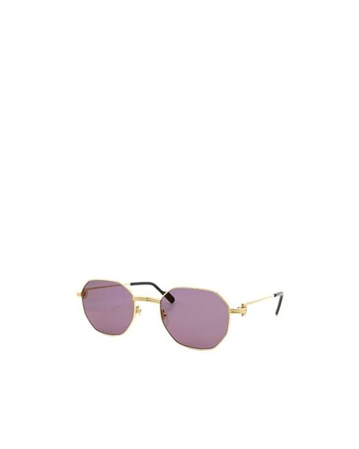 Cartier Pink Hexagonal Frame Sunglasses