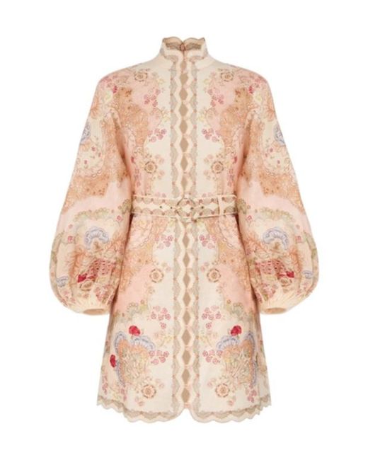 Zimmermann Natural Mini Dress