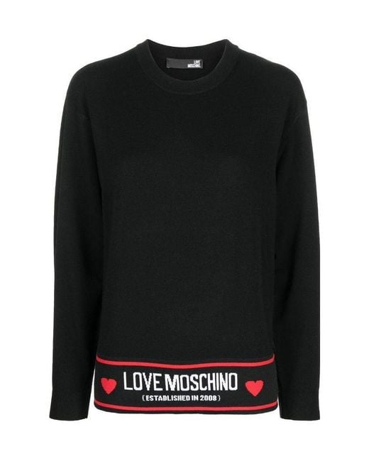 Moschino Black Logo Detail Pullover