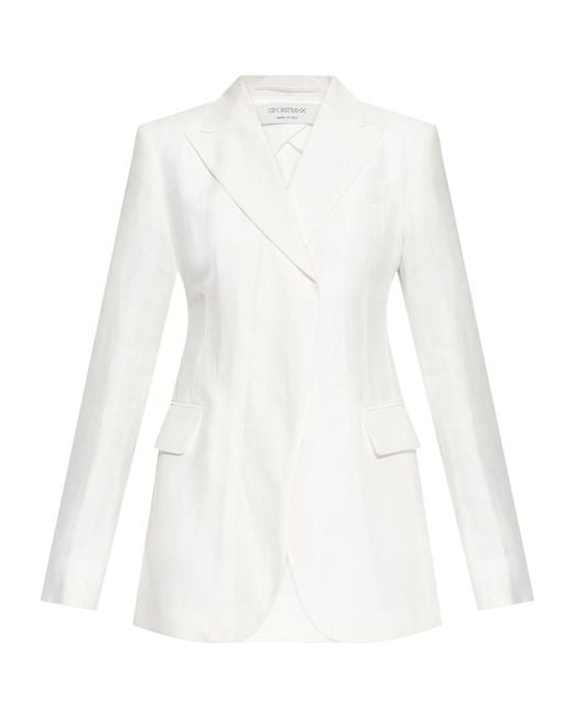 Sportmax White Long-Sleeved Suit Jacket