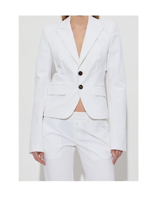 DSquared² White Cutout Blazer