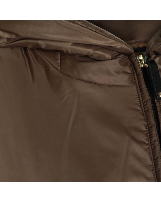 Max Mara Brown The Cube Fiore Quilted Hooded Jacket