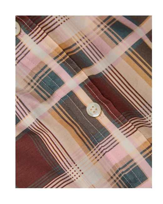 FRAME Brown Checkered Long-Sleeved Shirt