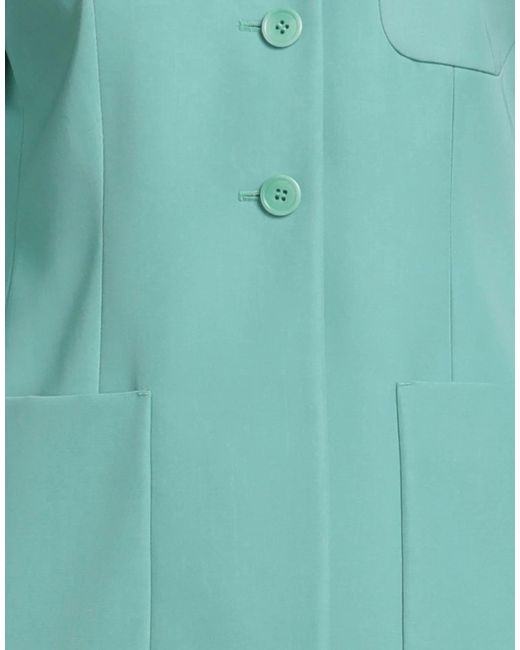 Sportmax Green Minimalist Single-Breasted Blazer