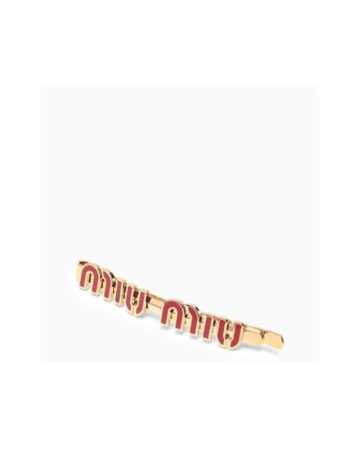 Miu Miu Multicolor Enameled Hair Clip