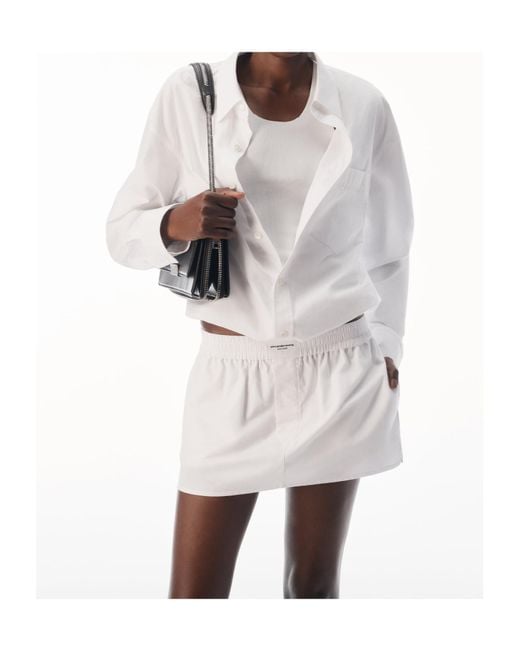 Alexander Wang White Gathered Button Down Shirt With Tank