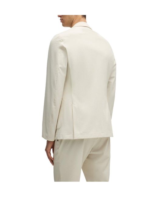 Boss White Solid Casual Jacket for men