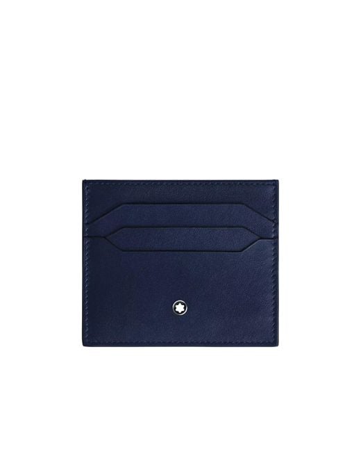 Montblanc Blue Logo Plaque Card Holder for men